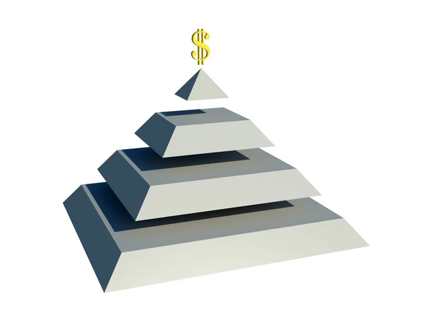 Pyramid dollar — Stock Photo, Image