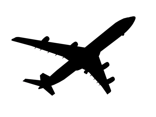 Samolot airbus sylwetka — Zdjęcie stockowe