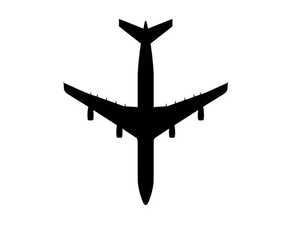 Uçak airbus siluet — Stok fotoğraf