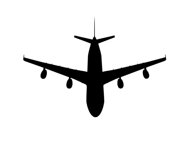 Flygplan airbus siluett — Stockfoto