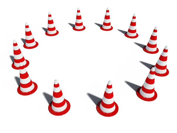 Traffic cones 3d — Stock Photo, Image