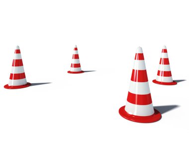 Öbek ile trafik koni