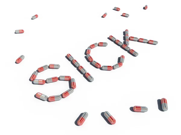 Sick health pill — Stock Photo, Image