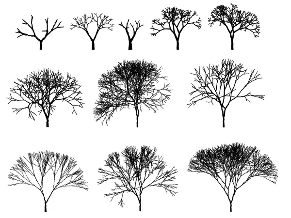 Träd silhouette disposition — Stockfoto
