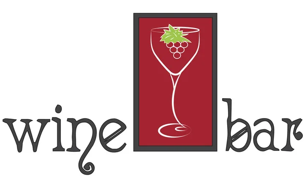 Logo wine bar — Stock Vector