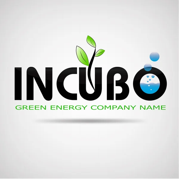 Logo incubo green energy — Stock Vector