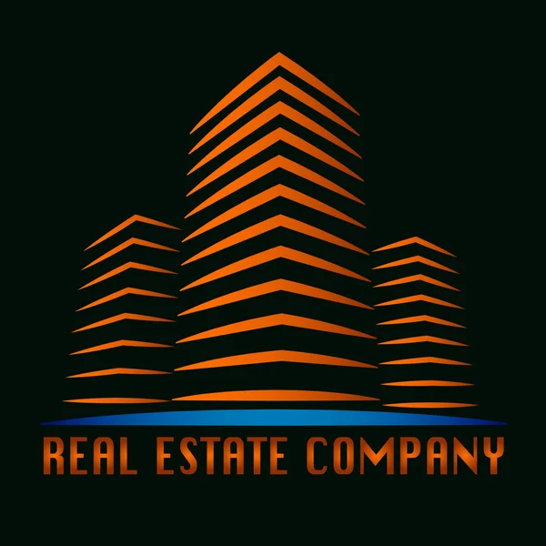 Real estate building company logo — Stock Vector