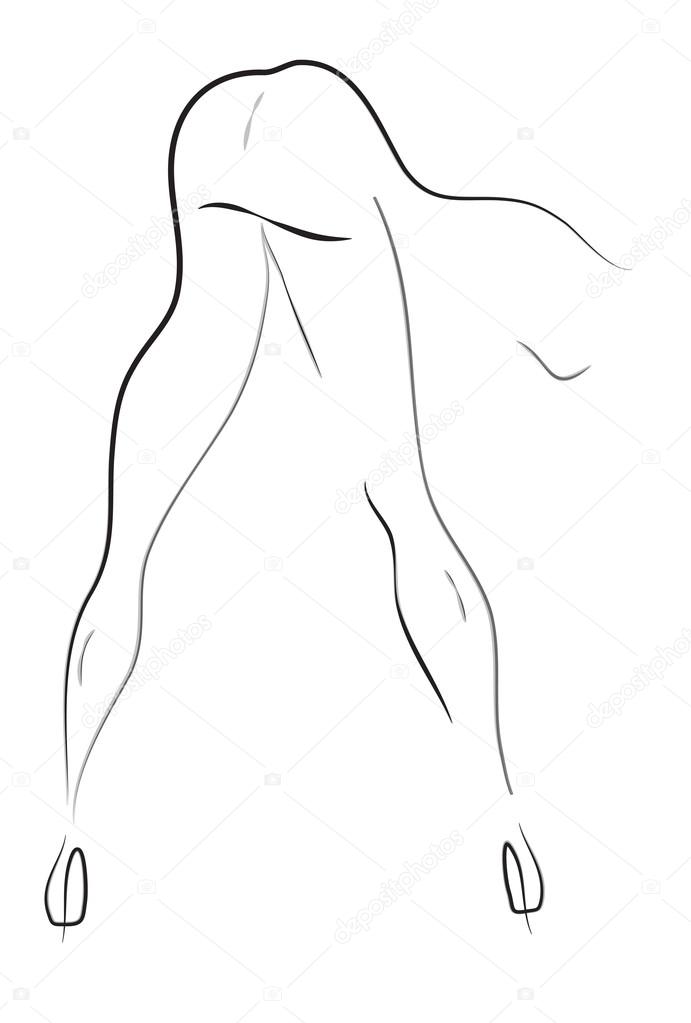 Erotical woman body pose