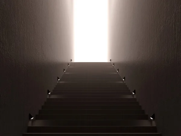 Stairs with light scene — Stock Photo, Image