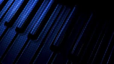 Aydınlatılmış mavi Keys Piyano Cayboard Piyano Müzik Enstrümanı Videosu