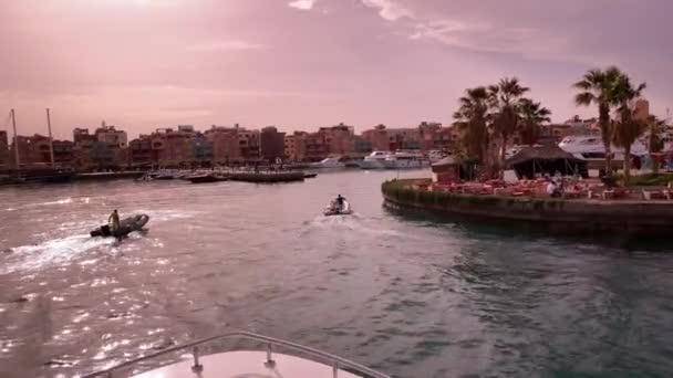 Egypt Hurghada Marina Port — Stock Video