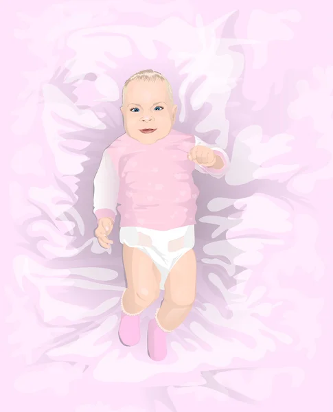 Sweet baby girl — Stock Vector