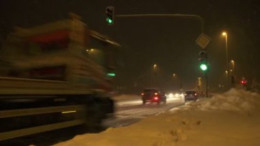 blizzard da meşgul kavşak