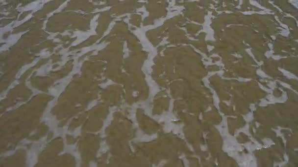 Vlny na písčité pláži — Stock video