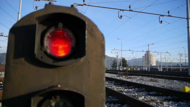 Estación de tren Firma — Vídeos de Stock