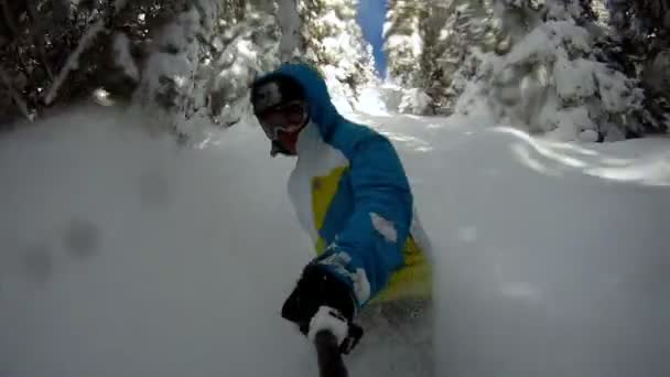 Snowboarder — Stockvideo