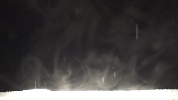 Gotas de chuva caindo no refletor — Vídeo de Stock