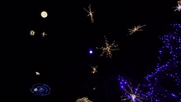 圣诞灯在卢布尔雅那 — 图库视频影像