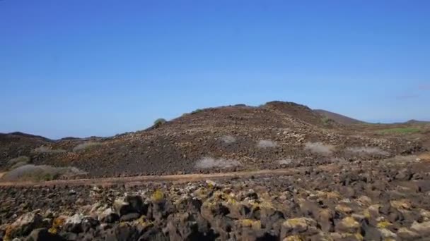 Flight over Lobos island — Stock Video