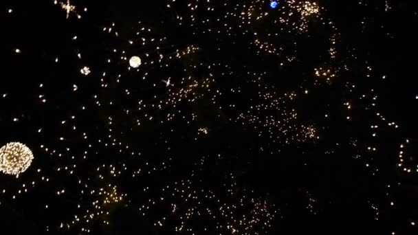 Luzes de Natal em Liubliana — Vídeo de Stock