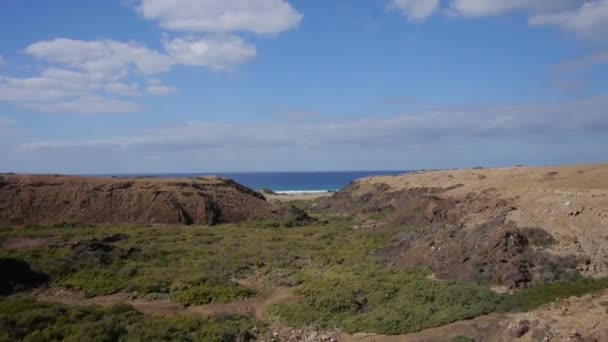 Flygande till stranden — Stockvideo