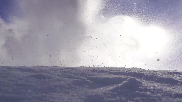 Snow avalanche — Stock Video