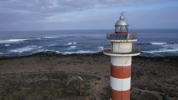 Vuurtoren in cotillo — Stockvideo