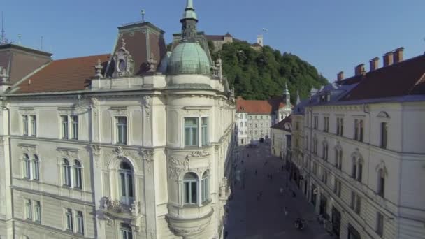 Ljubljana stadtzentrum — Stockvideo