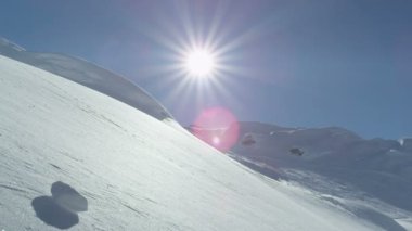 snowboard binme toz kar