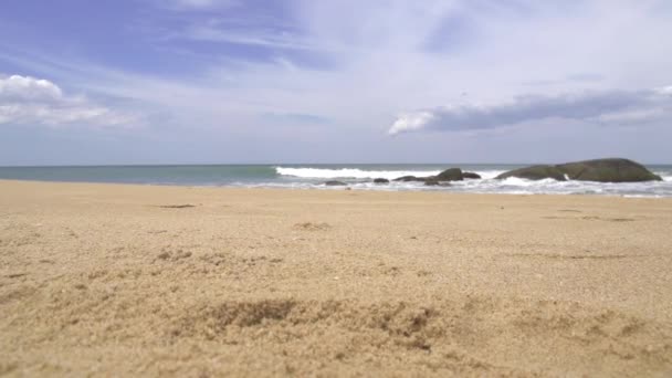 Courir sur une plage de sable fin — Video