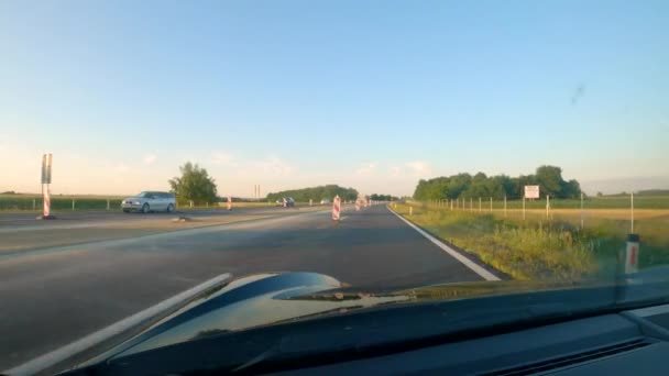 Autostrada Slovenia Agosto 2020 Chiusura Crociere Sportive Colore Nero Lungo — Video Stock