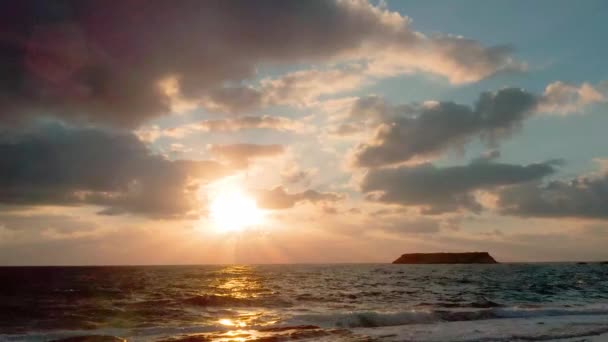 帕福斯美丽的落日 — 图库视频影像