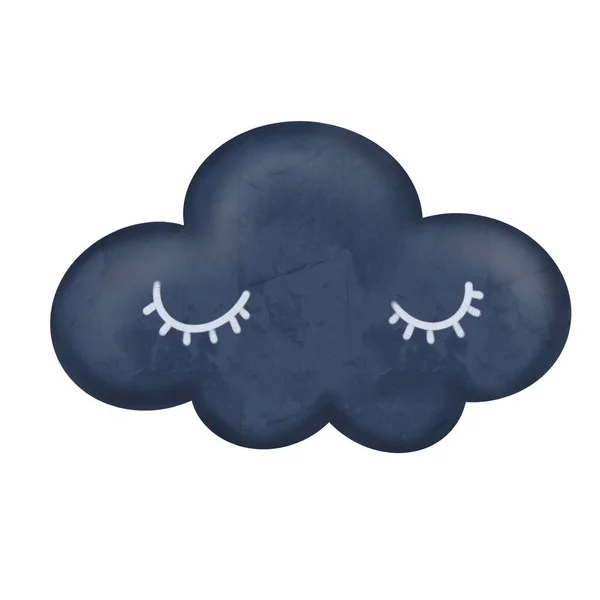 Spielzeug Kinder Wolke. Wolkenkissen Aquarell Illustration — Stockfoto