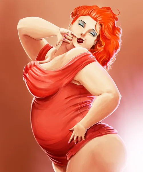 Fat woman — Stock Photo, Image