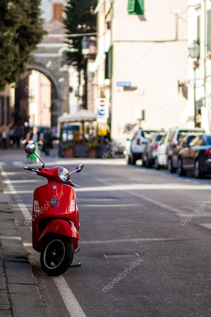 red moped