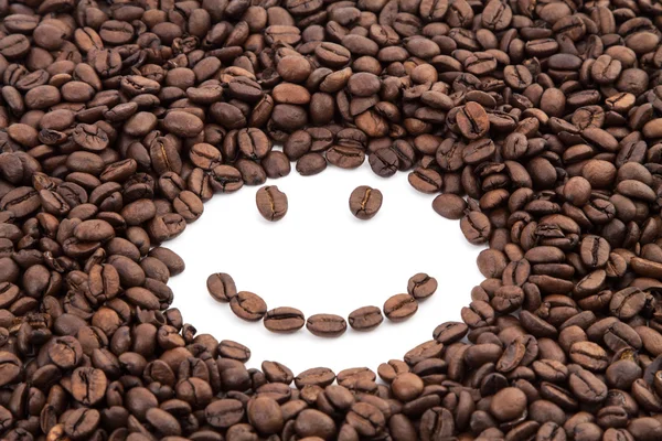Koffiebonen glimlach — Stockfoto