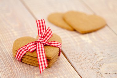 Sevgililer günü gingerbread Kalpler