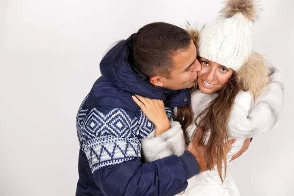 Happy winter couple — Stock Photo, Image