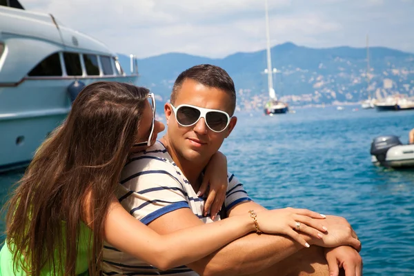 Young couple in love outdoor — Stock Photo, Image