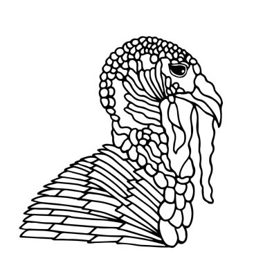 Hindi. Vektör çizimi. Beyaz arkaplanda izole edilmiş, taslak, el çizimi. 