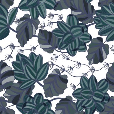 Dekoratif çiçek seamless modeli. Vektör çizim 