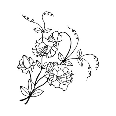 Çiçek arkaplanının vektör çizimi