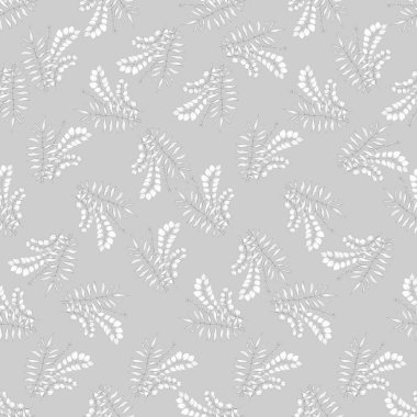 Okaliptüs yapraklı bir dalın kusursuz deseni. Suluboya çizimi.