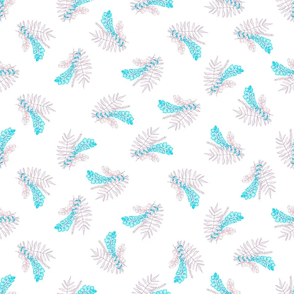 Nahtloses Muster Von Einem Zweig Mit Eukalyptusblättern Aquarellillustration — Stockfoto