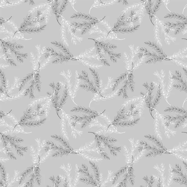 Elle çizilmiş yapraklarla kusursuz desen. vektör illüstrasyonu.