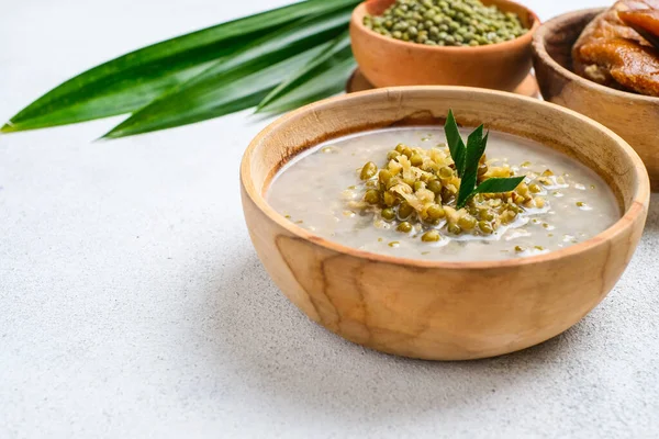 Bubur Kacang Hijau Javanese Dessert Porridge Mung Beans Coconut Milk — Stock Photo, Image