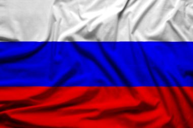 Rusya 'nın bayrak dokusunu sallarken bulanık görünümü