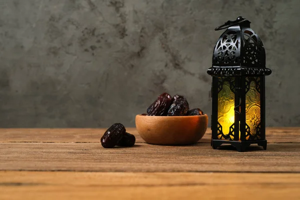 Ramadan Eid Fitr Backgrounds Dates Turkish Traditional Lantern Light Lamp Stock Photo