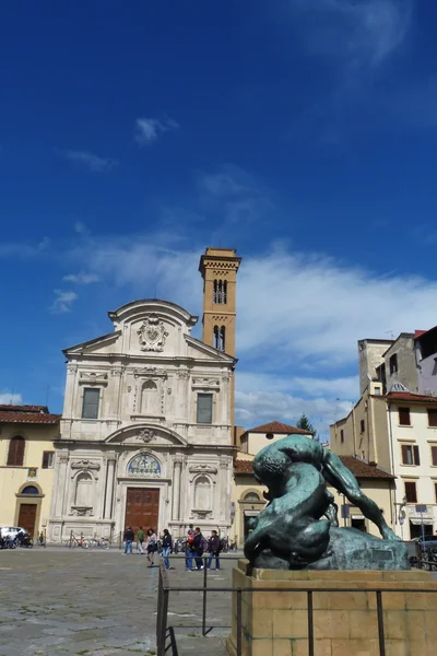 Italia, Florencia, Plaza Ognissanti —  Fotos de Stock