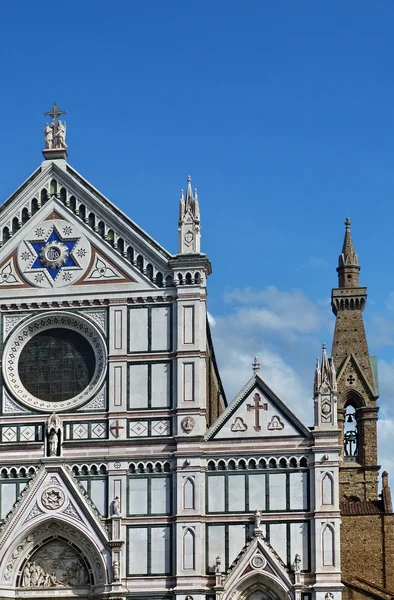 Florence, detail van de kerk van santa croce — Stockfoto